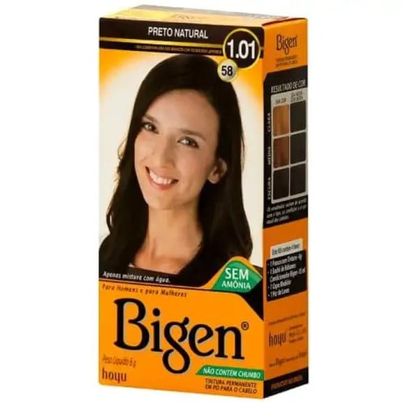 TINT BIGEN 58 / 1,01 PRETO NATURAL 6G