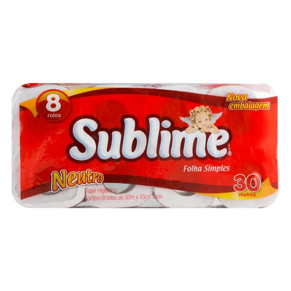 PAPEL HIGIENICO  SUBLIME FS C/8
