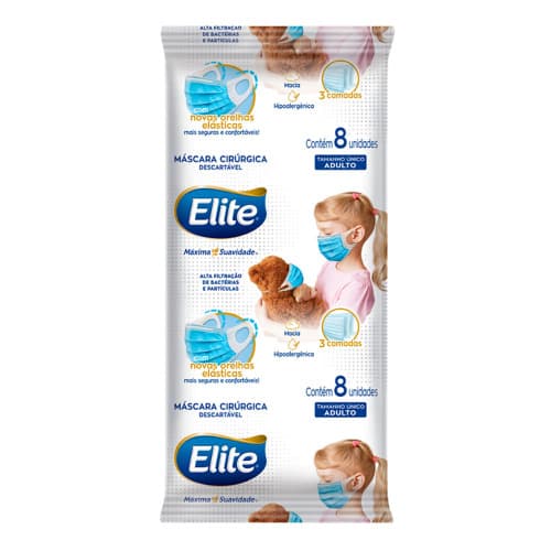 MASCARA CIRURGICA DESC ELITE C/8