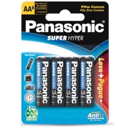 PILHA AA PANASONIC  C/8