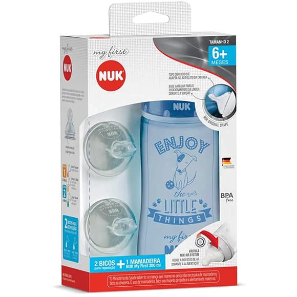 KIT MAMAD NUK AZUL 300ML