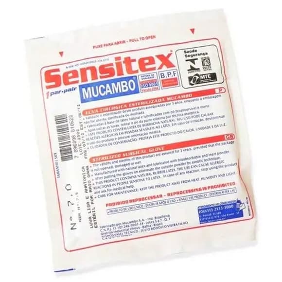 LUVA SENSITEX 7,0 ESTERILIZADA