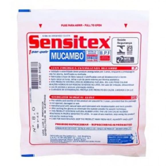 LUVA SENSITEX 8,0 ESTERILIZADA