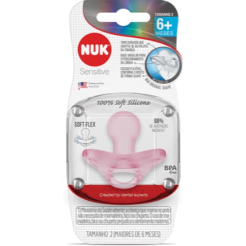 CHUPETA NUK SOFT ROSA 6+