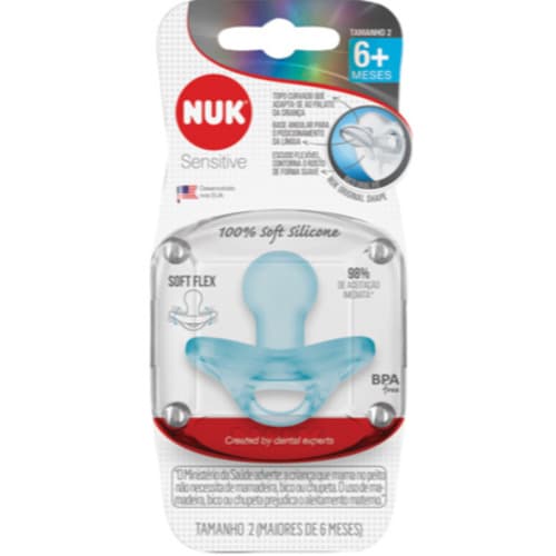 CHUP. SILICONE  NUK SENSIT TAM2