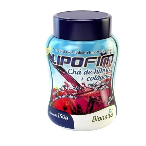 LIPOFIM CHA HIBISCO MORANGO 150G