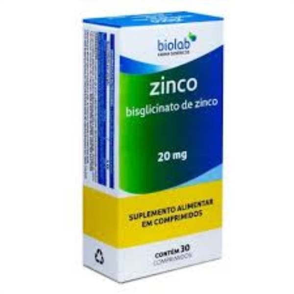 ZINCO 20 MG 30 CP A BIOLAB GEN .