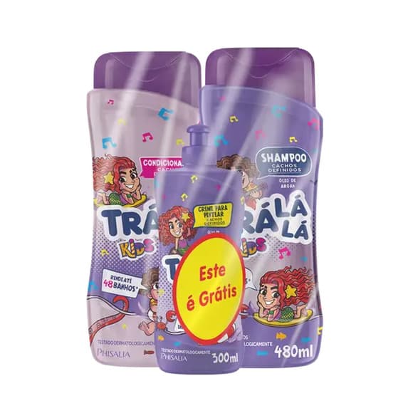 KIT TRA LA LA CACHOS SH+CON+C.PENTEA KIDS