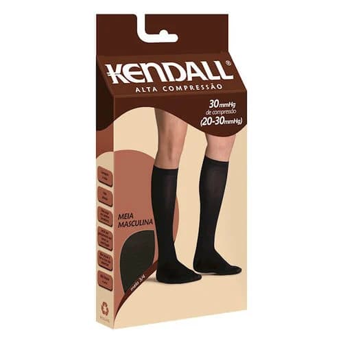 MEIA KENDALL MASC AC PRETA G 1543