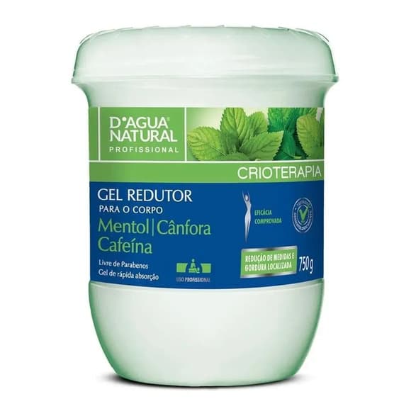 GEL REDUTOR P/ CORPO MENTOL/ CANFORA 750