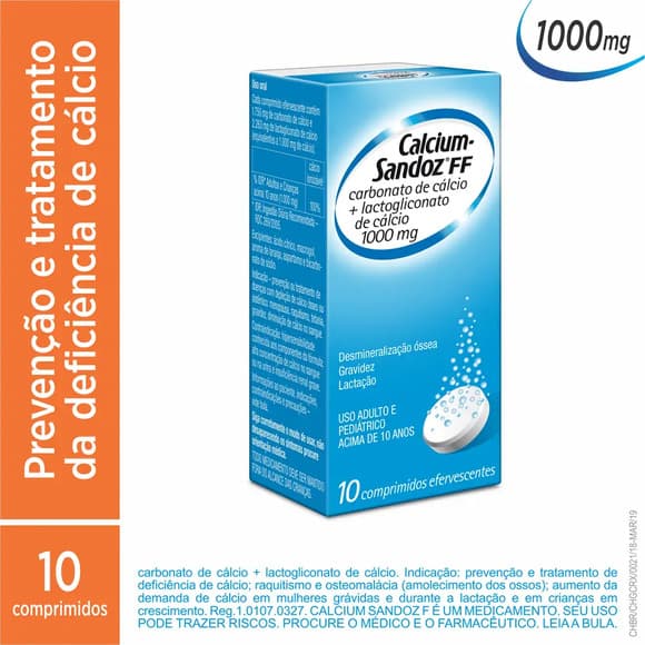 CALCIUM SAND.FF 1000MG 10CPR EF