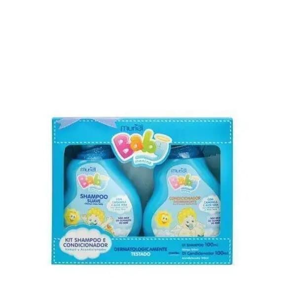 KIT MURIEL BABY SH COND AZUL 100ML