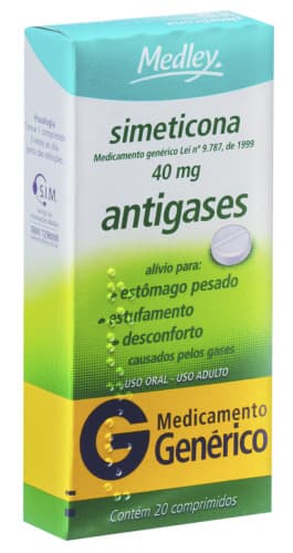 SIMETICONA 40MG C/20 COMP