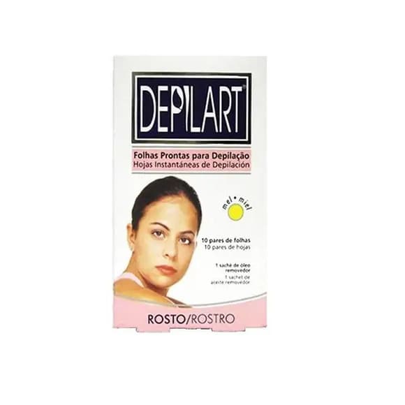 DEPIL DEPILART FOLHA FACIAL MEL 10 PARES