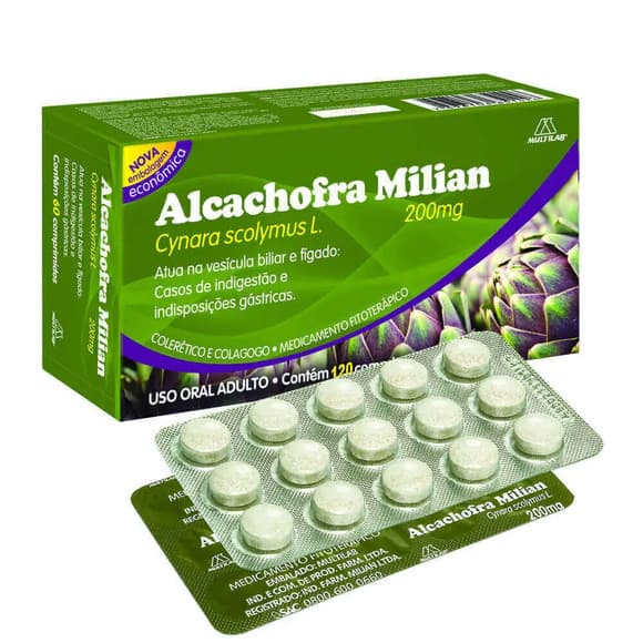 ALCACHOFRA COMPOSTA 200MG CX 120 CPR