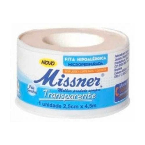 FITA TRANSP HIPOALER 2,5CM X 4,5M MISSNER
