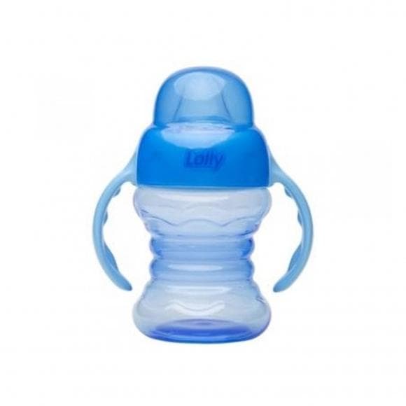 COPO LOLLY  CLEAN C/ BICO SILIC 150ML AZU