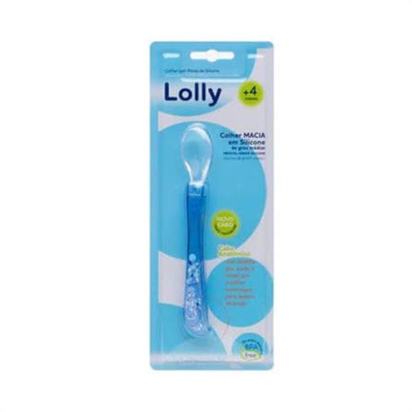 COLHER DE SILICONE  LOLLY AZUL