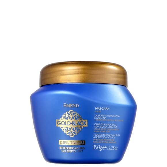 MASC CAP GOLD BLACK EFEITO LISO 300G