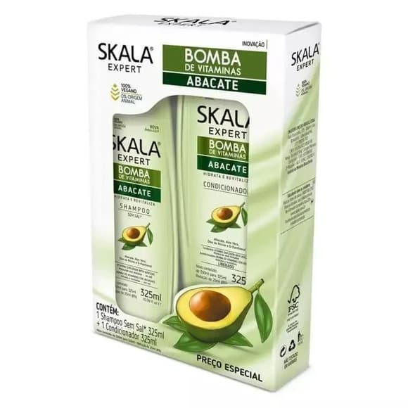 KIT SH +COND SKALA   BOMBA ABACATE 325ML
