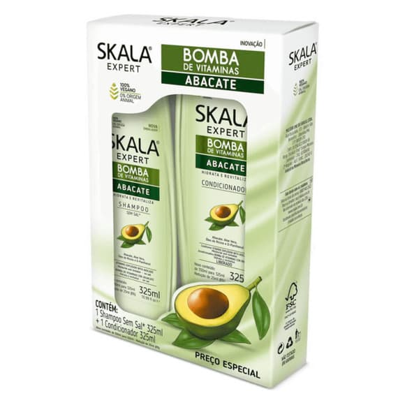 KIT SH +COND SKALA   ABACATE 325ML