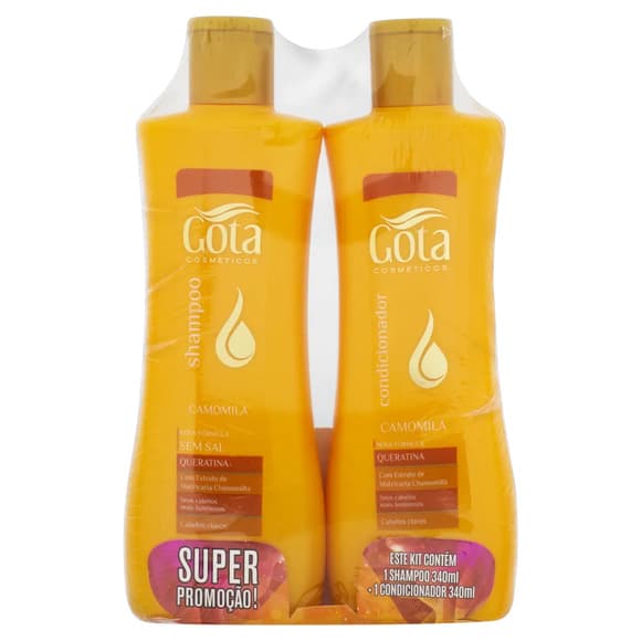 KIT GOTA DOURADA SH + COND CAMOMILA
