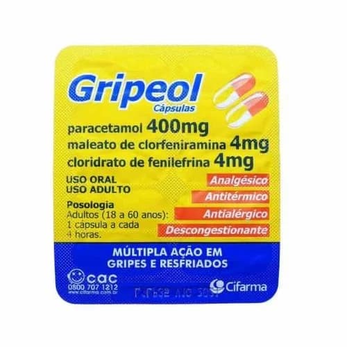 GRIPEOL 400+4+4MG C/4CAPS
