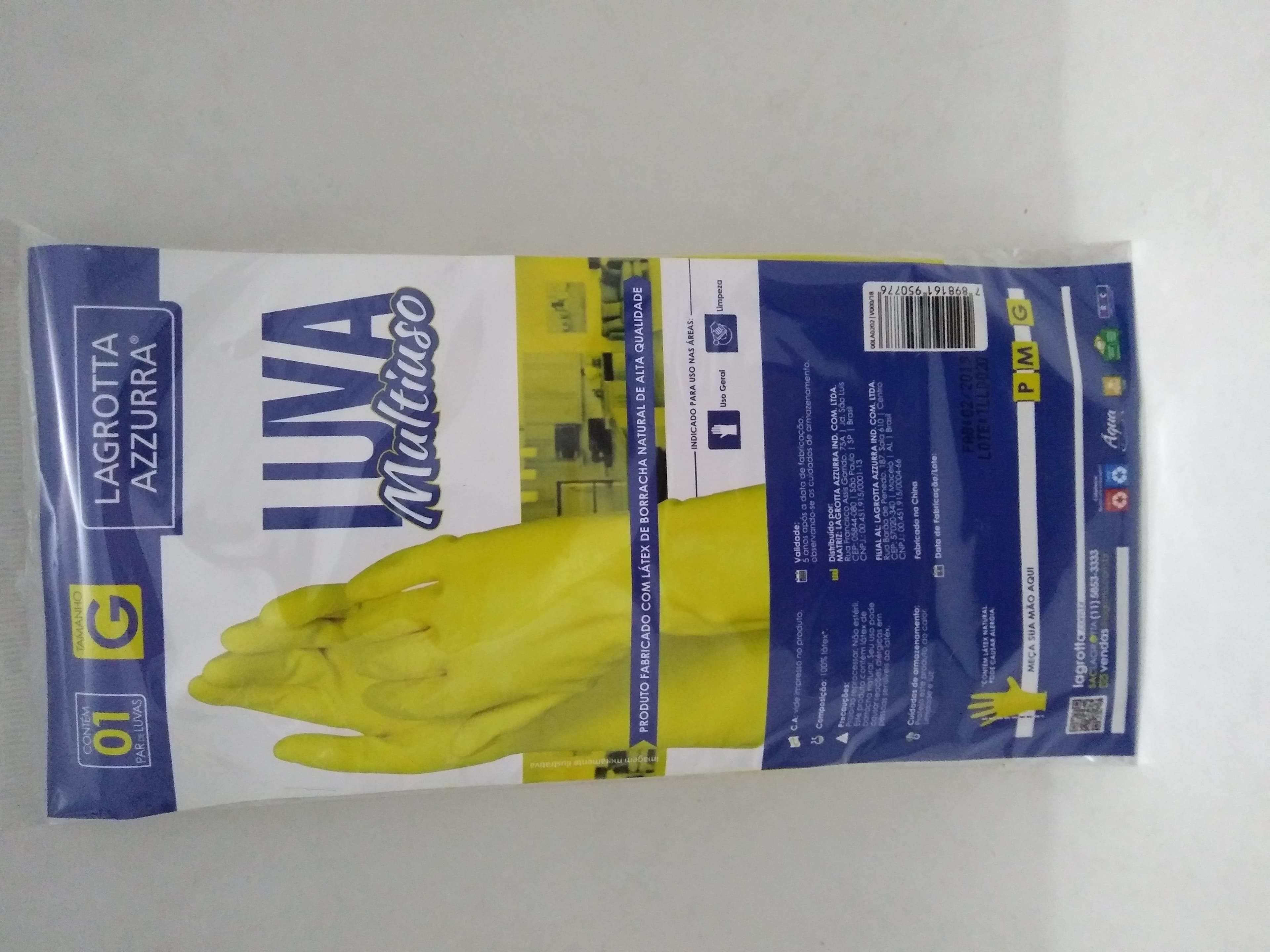 LUVAS LAGROTTA AZZUR FORRADA LARANJA (G)
