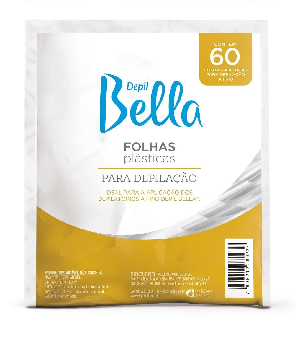 FOLHAS DEPIL BELLA 60  UNIDADES