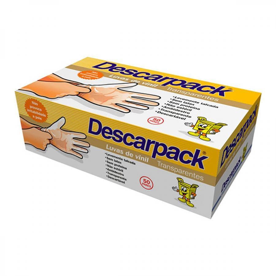 LUVAS DESCARPACK VINIL P S/PO 100UN