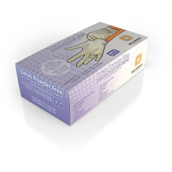 LUVA LATEX MEDIX P  COM PO  100UNID