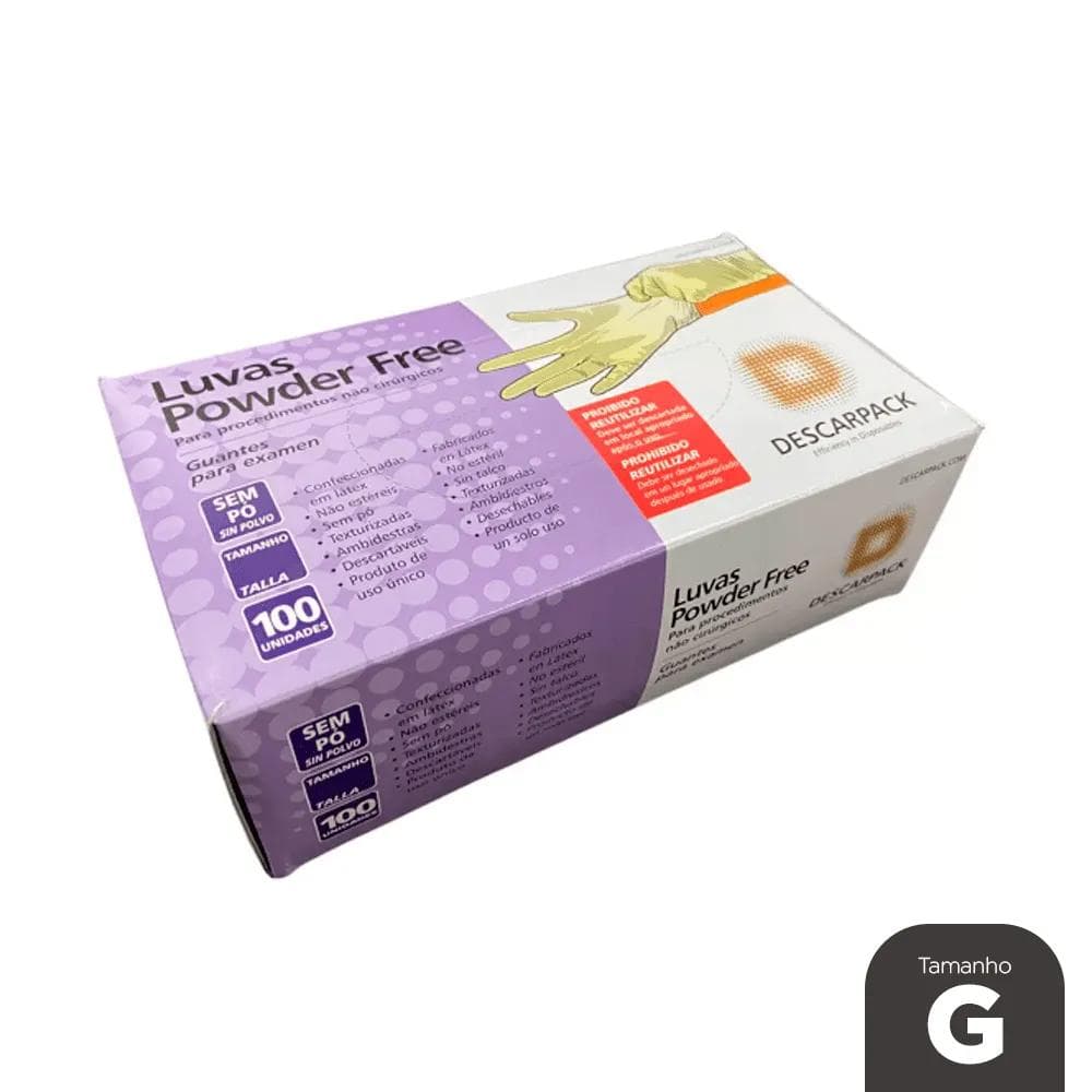 LUVA LATEX  POWDER FREE TAM GG