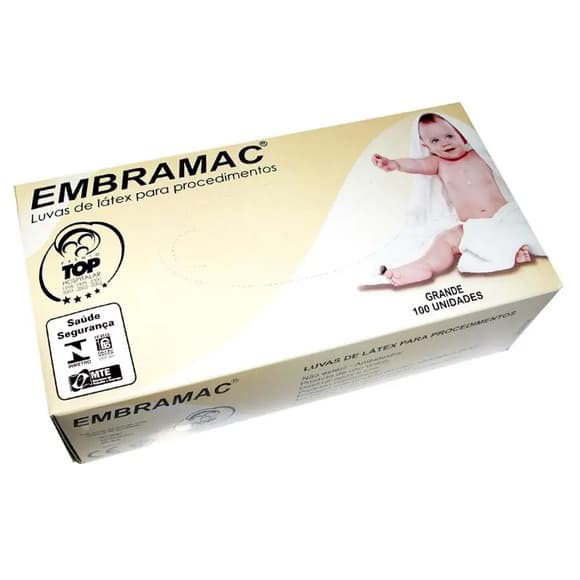 LUVA PROCED EMBRAMAC TAM G C/100UN