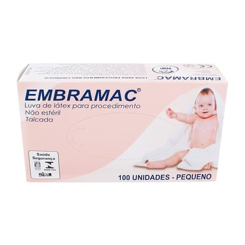 LUVA PROCED EMBRAMAC TAM P C/100