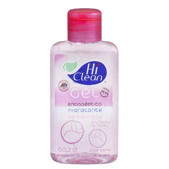 ALCOOL GEL HI CLEAN 70ML EXT ROSAS