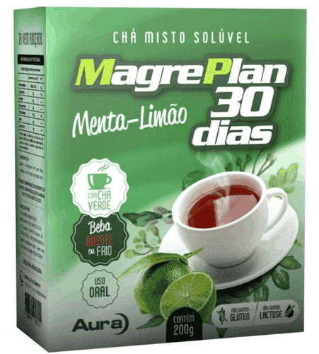 CHA MAGREPLAN SOLUVE 200G MENTA LIMAO