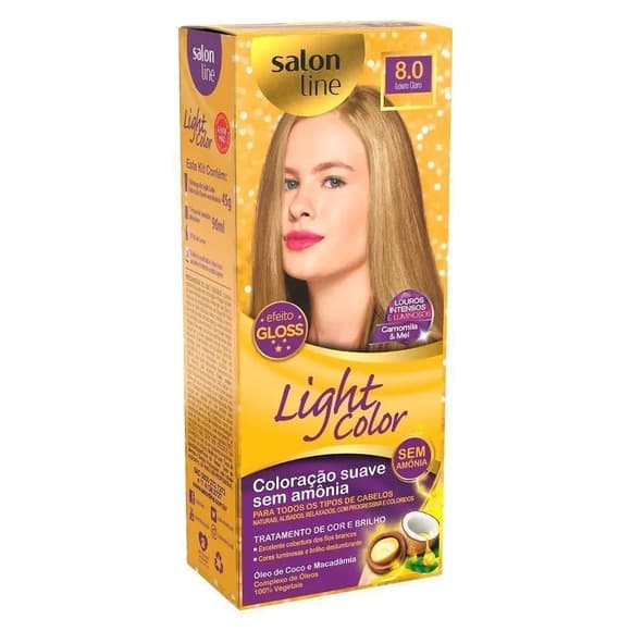 TINT LIGTH COLOR 8.0 8,00 LOURO MEL