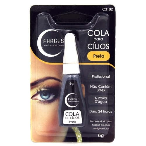 COLA PARA CILIOS PRETA FHACES 6G