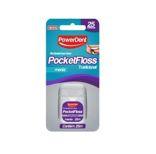 FIO DENTAL C/CERA POCKETFLOSS 25M