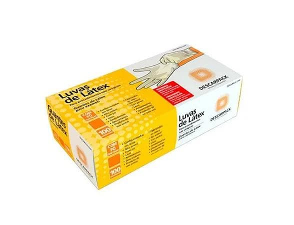 LUVAS LATEX G COM PO COM PO