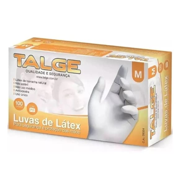 LUVA LATEX -P TALGE C 100UNI