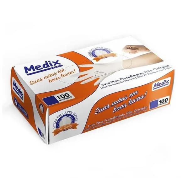 LUVA PROCED MEDIX C/AMIDO C/100 (M)