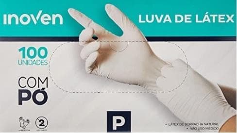LUVA DE LATEX P INOVEN COM 100