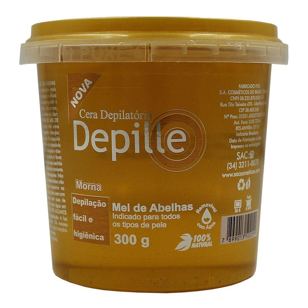 CERA DEPIL DEPILLE 300GR MEL DE ABELHA