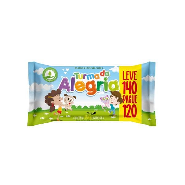 TOALHA UMEDECIDA  120 UNI TURMA ALEGRI