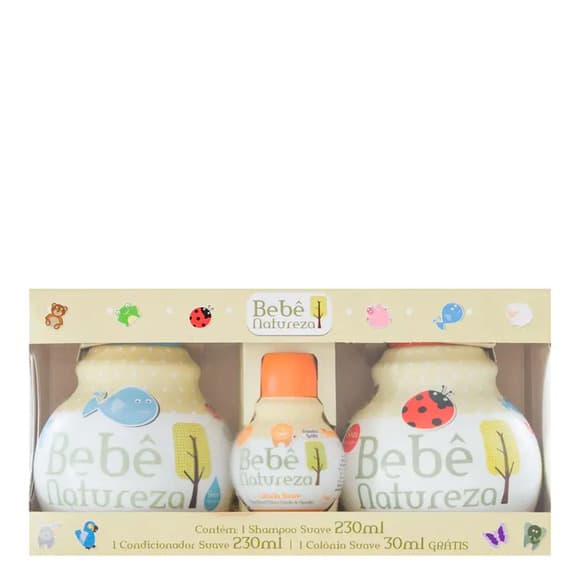 KIT BEBE NATUREZA SH+COND+MINI COLONIA