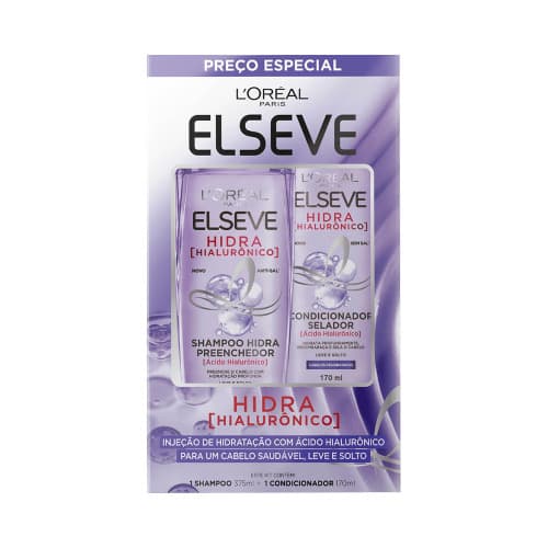 KIT ELSEVE SH E COND HIDRA HIALURONICO  375ML + 170ML