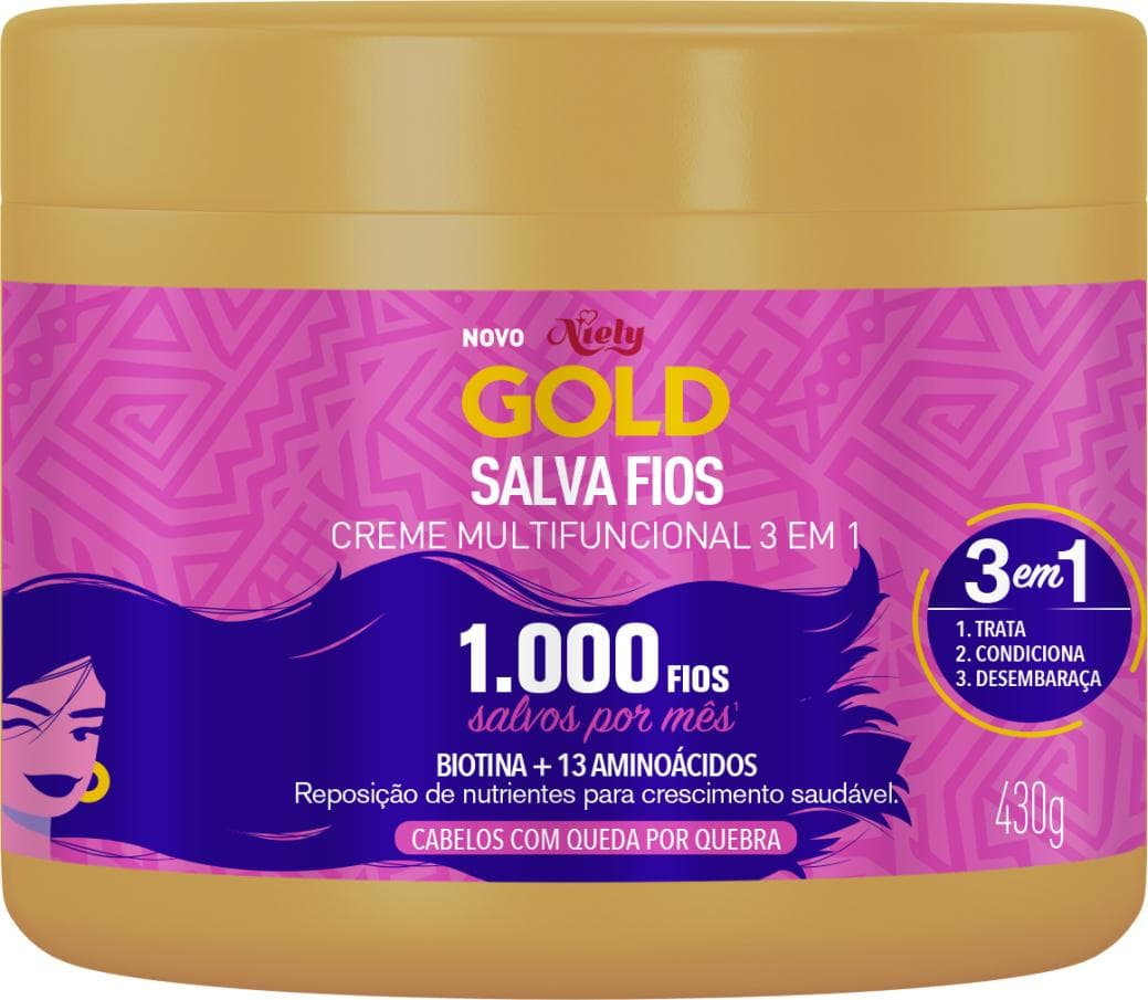 CR TRAT NIELY GOLD SALVA FIOS 3EM1 430G